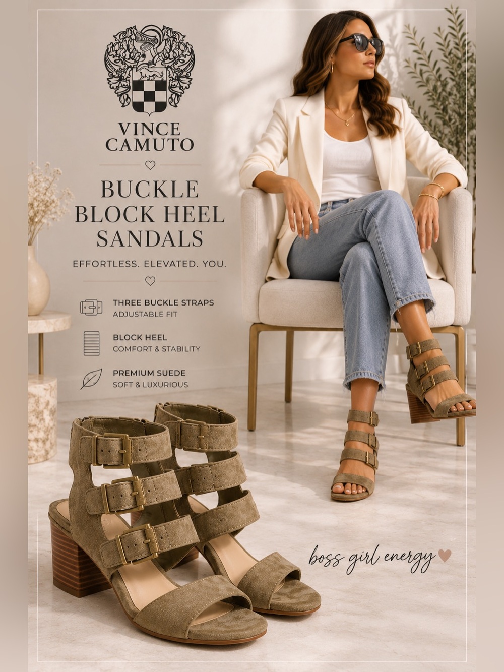 ‼️🆕🔥 Vince Camuto Olive Geriann Strappy Sandal